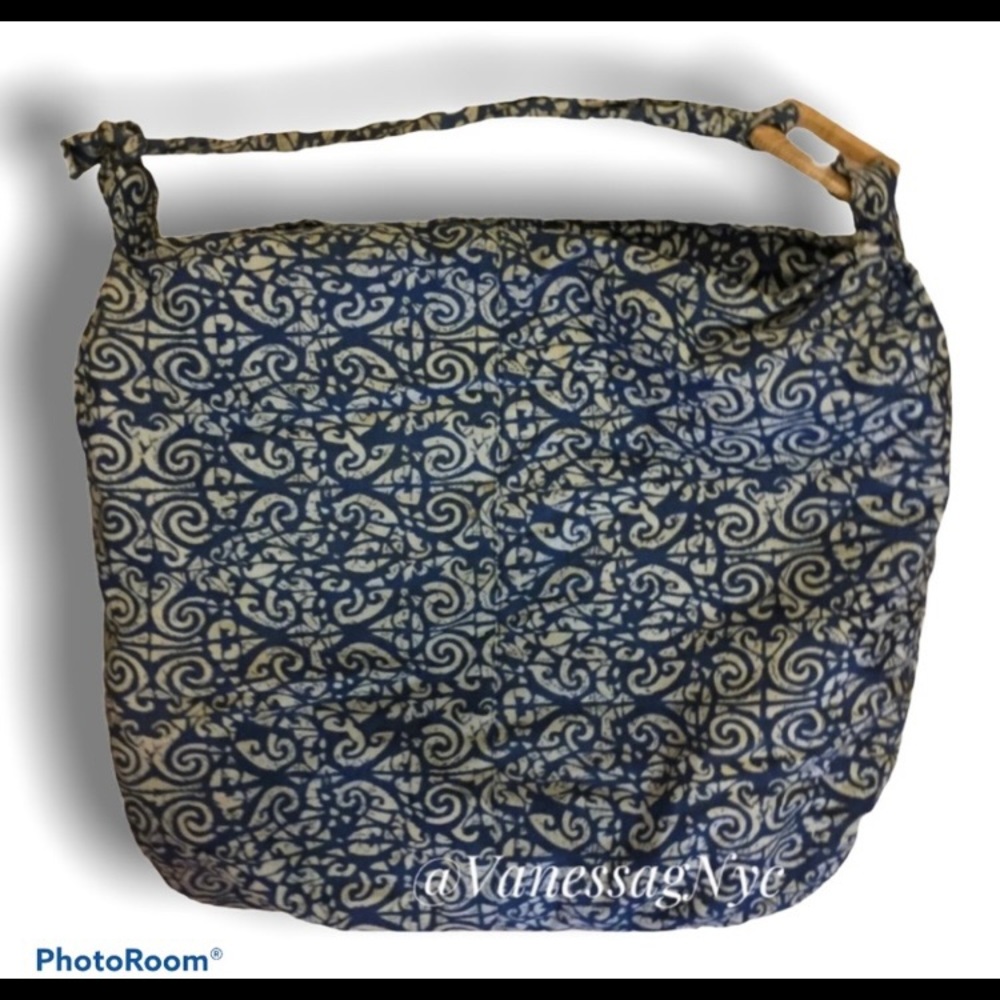 Bonita Blue White Tote Shoulder Bag  Hand Bag